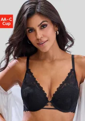 LASCANA Schalen-BH mit Bügel in leichter High-Apex-Schnittform, sexy Dessous