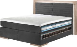 Home affaire Boxspringbett »Cup« mit LED-Beleuchtung, Massivholzrahmen und Topper, in 2 Härtegraden