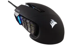 CORSAIR SCIMITAR RGB ELITE - Gaming Maus, Kabelgebunden, Optisch mit Leuchtdioden, 18000 dpi, Schwarz