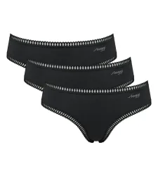 Sloggi - Slip  3er Pack Bequem sitzend-GO Crush Hipster C3P, für Damen, Schwarz, Größe XL