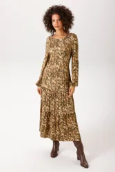 Aniston CASUAL Midikleid - allover mit kleinen Blüten bedruckt - NEUE KOLLEKTION