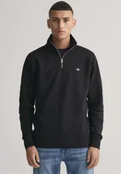 Gant - Sweatshirt  Bequem sitzend-Regular Shield Half Zip Sweat, für Herren, Schwarz, Größe XL
