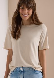 Cecil T-Shirt aus Baumwollmix mit Modal, pflegeleichte Jersey-Qualität