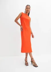 bonprix Jersey-Kleid aus Baumwolle mit Stretchorange 44Damen