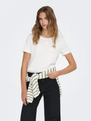 Only - t-shirt damen onlkita life, für Damen, Weiss, Größe XL