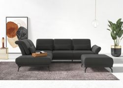 INOSIGN Ecksofa »Coco«, wahlweise mit Sitztiefen, Armteil- und Kopfteilverstellungim Cord, mit Füssen 15 cm hoch