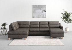 sit&more Wohnlandschaft »Farö«, inklusive Federkern, mit naturfarbenen Füssen, wahlweise mit Bettfunktion und Bettkasten