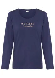 s.Oliver Pyjamaoberteil 1 mit Frontdruck