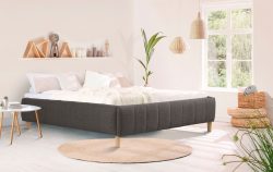 andas Polsterbett »Tarje«, Ohne Kopfteil - ideal für Dachschrägen oder Eigengestaltung der Wand am Bett, in 5 Breiten, auch in Überlänge 220 cm, incl. Roll-Lattenrost