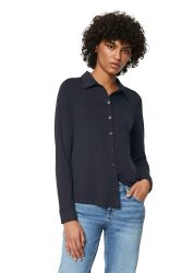 Marc O'Polo - Poloshirt, langarm, für Damen, Dunkelblau, Größe M