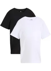 bonprix Umstandsshirts aus Bio-Baumwolle (2er Pack)schwarz 52Damen