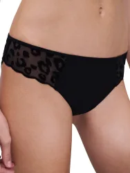 Chantelle - Slip, Girls Leopard Print Slip, 44, Black