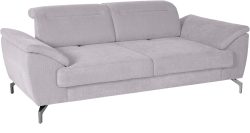 sit&more 2,5-Sitzer, 15 cm Fusshöhe, inklusive Sitztiefenverstellung, wahlweise Kopfteilverstellung, wahlweise in 2 unterschiedlichen Fussfarben