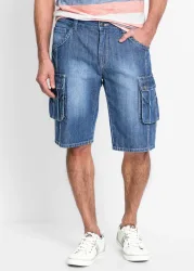 bonprix Bermudas mit Used-Effekt, regular fit, aus Baumwolle