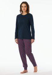 Schiesser - Uncover by  Pyjama UNCOVER Nightwear, für Damen, Dunkelblau, Größe 50