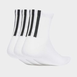 adidas - Quarter 3 Back Stripes Socken 3 Paare, für Damen, Weiss, Größe XL