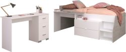 Parisot Jugendzimmer-Set »Parisot Milky 17«, (2 tlg.), halbhohes Hochbett