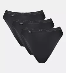 Sloggi - Slip  3er Pack Stretch, 44, Schwarz
