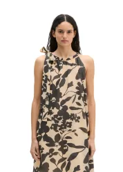 Marc OPolo Midikleid Ohne Tasche Sommerkleid loose aus bedrucktem Baumwoll-Voile