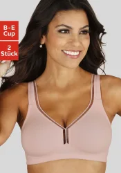 petite fleur T-Shirt-BH Packung, ohne Bügel aus Baumwolle – auch ideal für grosse Grössen, bequemer BH