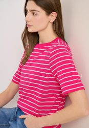 Cecil Rundhalsshirt Sommershirt im Streifen-Look