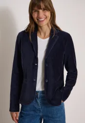 Jerseycord Blazer in Unifarbe