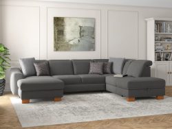 sit&more Wohnlandschaft »Durness«, mit Federkern und hochwertigen Massivholzfüssen, wahlweise mit Kopfteilverstellung, optional mit Bettfunktion und Stauraum