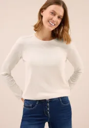 Cecil Strickpullover mit feinem Detail an der Schulter und Viskose-Anteil