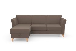 sit&more Ecksofa »Visby«, Wahlweise mit Bettfunktion und Bettkasten, frei im Raum stellbar, mit Federkern, auch erhältlich in dem besonders leicht mit Wasser zu reinigendem 