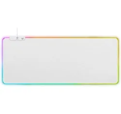 DELTACO RGB Gaming Mousepad GAM-079-W XL Wide, White