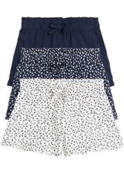 bonprix Shorts im 3er Pack, aus Baumwolle, in verschiedenen Grössen