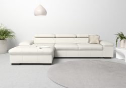 Home affaire Ecksofa »Alberto«, wahlweise mit Bettfunktion, inkl. Kopfteilverstellung, mit Recamiere