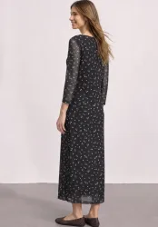 Midikleid aus Mesh mit floralem Muster