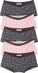 bonprix Panty Packung, 5 Stk. im 5er-Set, aus Baumwolle und Elasthan, körpernahe Passform