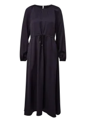 Comma Maxikleid Ohne Taschen Langarm, mit Bindeband