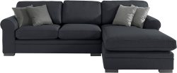 Timbers Ecksofa »Broughton«, weicher Sitzkomfort, incl. 4 Zierkissen, Keder