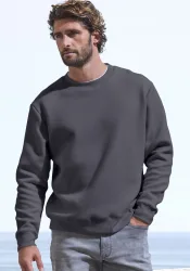 John Devin Sweatshirt, Langarm, Pullover mit Struktur, Rundhals, Baumwollmischung