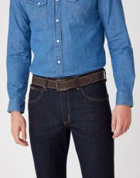 Wrangler - Gürtel Stitched, für Herren, Braun, Größe 90