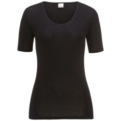 ISA bodywear - Shirt kurzarm, Rundhals, für Damen, Schwarz, Größe XL