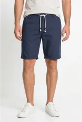bonprix Bermudas aus Leinen-Baumwoll-Mix, Regular Fit, mit Bindeband am Bund
