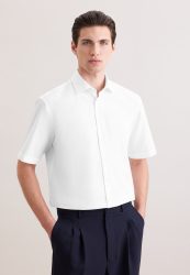 Seidensticker - Business Hemd Regular Fit Kurzarm Uni, für Herren, Weiss, Größe 39