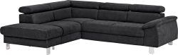 COTTA Ecksofa »Komaris«, inklusive Kopf- bzw. Rückenverstellung, wahlweise Bettfunktion, Bettkasten und RGB-LED-Beleuchtung