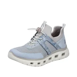 RIEKER Sport Slip-On Sneaker Sportschuh, Halbschuh, Freizeitschuh in veganer Verarbeitung