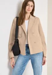 Cecil Kurzjacke ohne Kapuze Trenchcoat mit Reverskragen