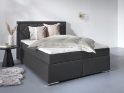 Leonique Boxbett »Alfie, Bestseller, wahlweise mit Bettkasten«, mit Strasssteinen im Kopfteil, H2, H3 und H4 wählbar