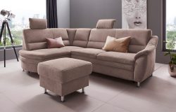 Places of Style Ecksofa »Cardoso«, Federkern, wahlweise mit Bett, Schubkasten