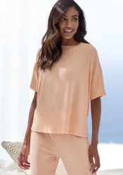 s.Oliver Pyjamaoberteil in elastischer Rippware