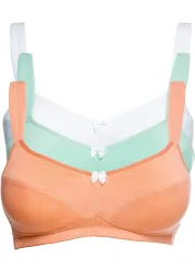 bonprix BH ohne Bügel mit Baumwolle (3er Pack)grün 95Damen