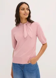 bonprix Feinstrickpullover aus softem Viskose-Mixrosa 48Damen