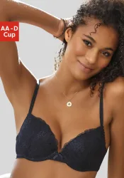 Vivance Push-up-BH rundherum mit floraler Spitze, Dessous
